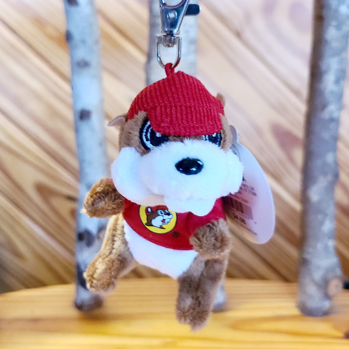 BUC-EE'S Beaver Plush Keychain Gas Station Mini Zipper Pull 3.5" Backpack Clip
