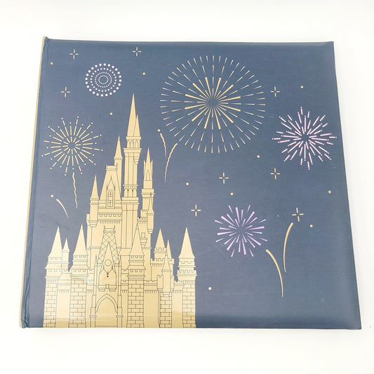READ DESC 2025 Walt Disney World Parks Gold Fireworks Photo Album Castle Picture