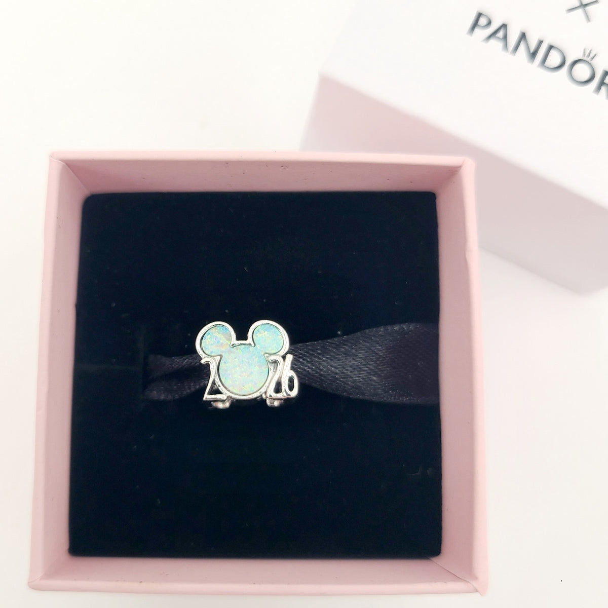 Disney Parks Pandora 2026 Mickey Castle Charm Opalescent Double Sided Exclusive