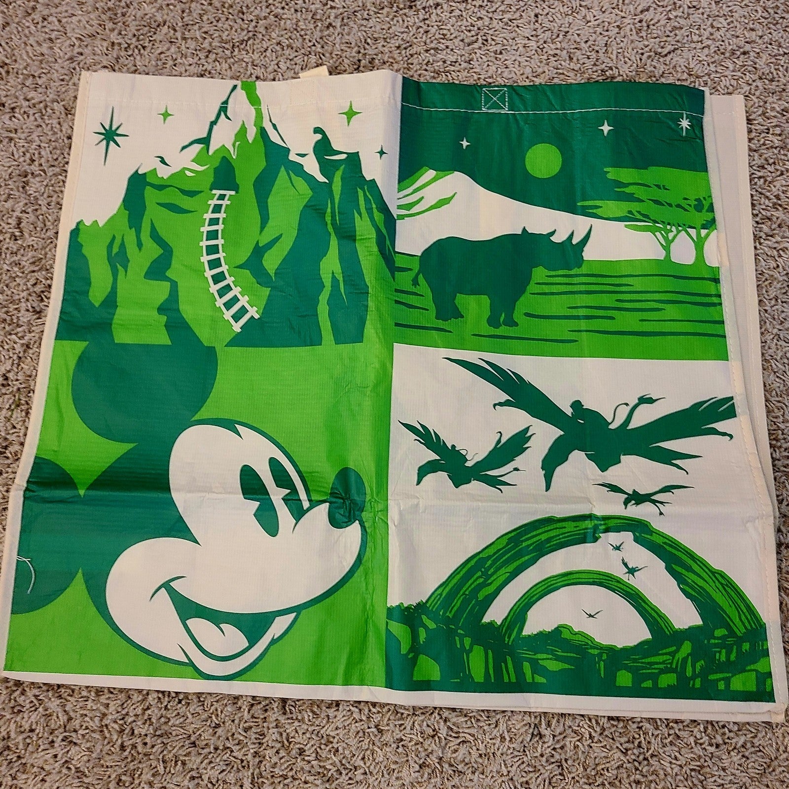 *Medium & Large Reusable Bag Set* Disney World Park Animal Kingdom Tote Shopping