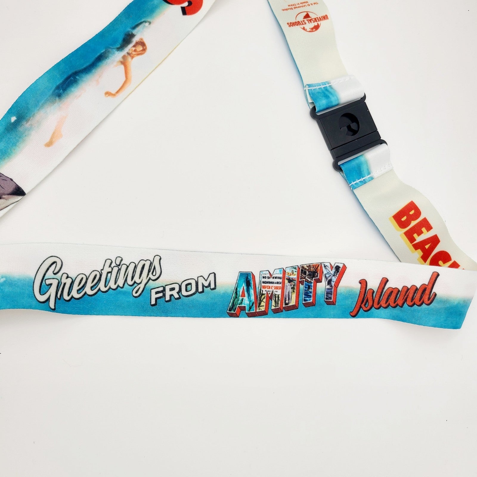Universal Studios Orlando Florida Jaws 50th Anniversary Reversible Lanyard Shark