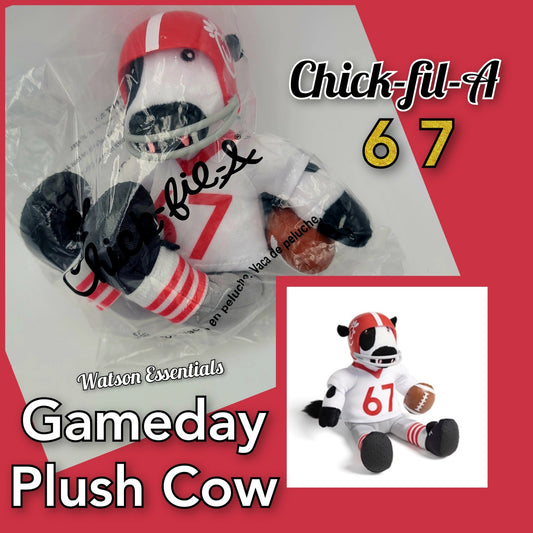 SEALED 2026 Chick-fil-A Football GameDay Plush Cow #67 Stuffed Animal 9" NEW CFA