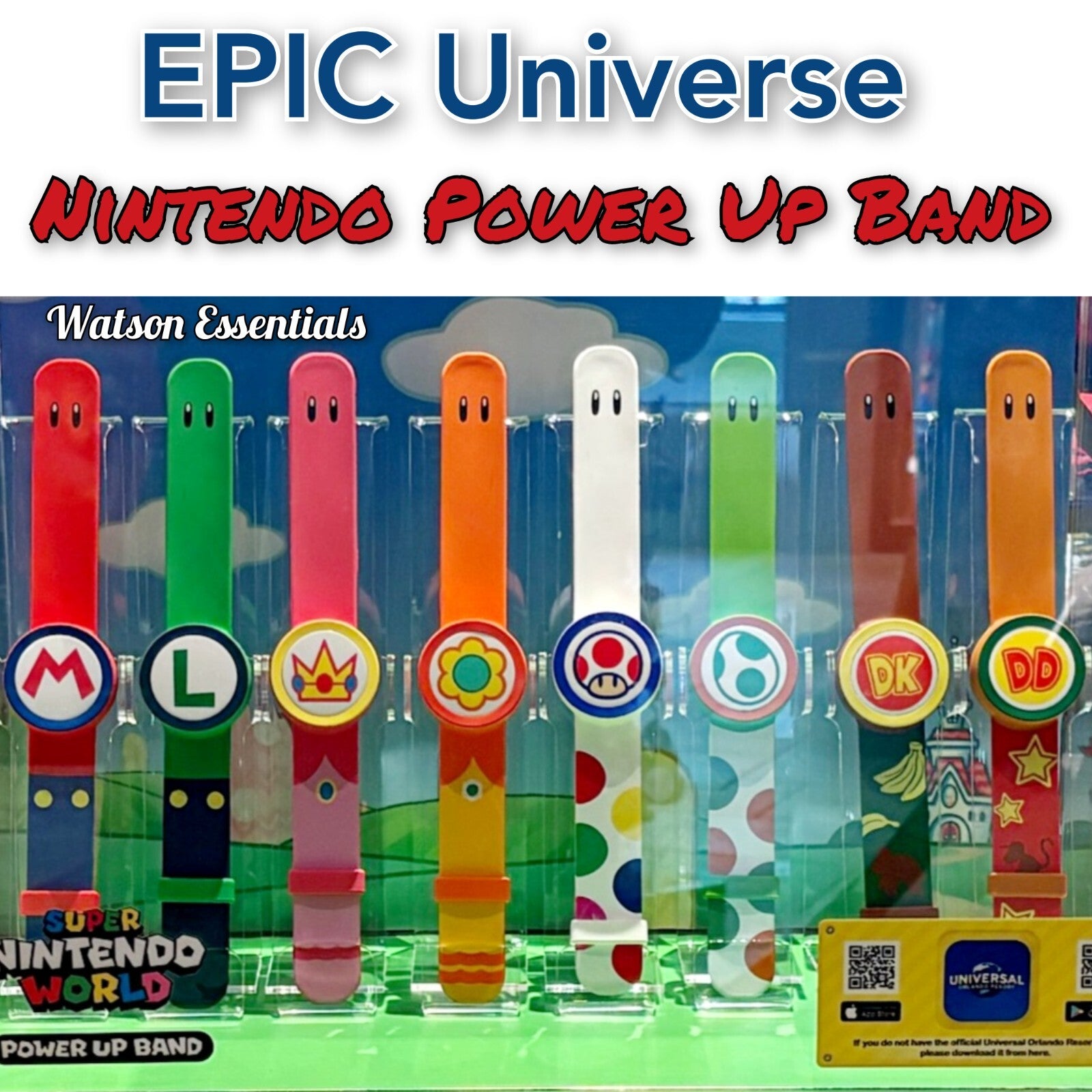 *YOU CHOOSE* EPIC Universe Power Up Band Super Nintendo World Mario Peach Yoshi