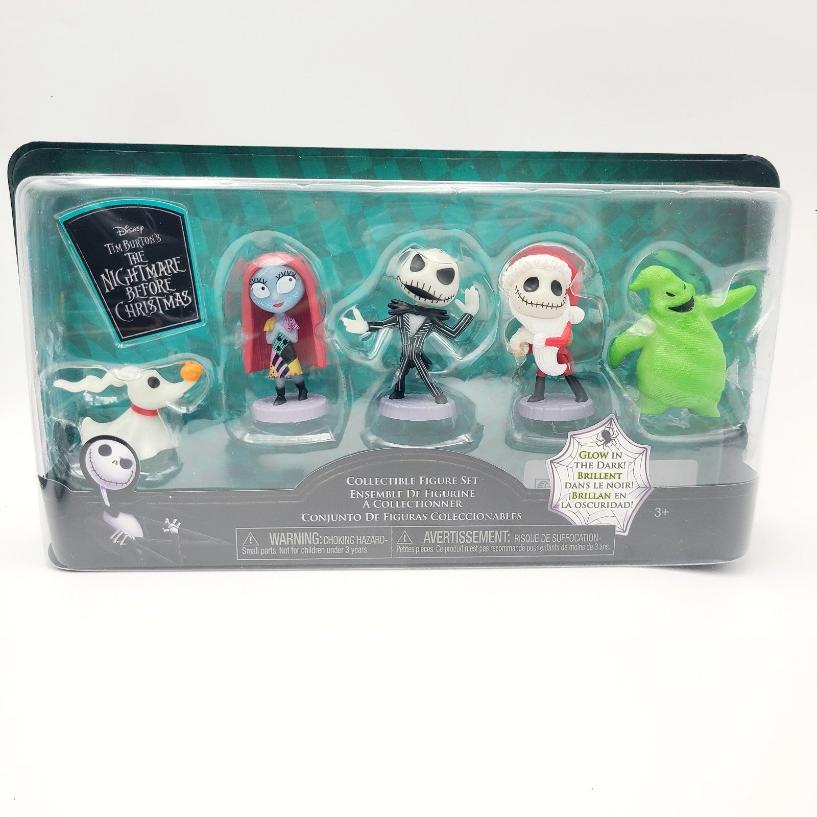 Disney Tim Burton Nightmare Before Christmas Glow in Dark Mini Figure 5 PC Set