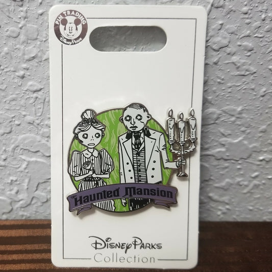 Disney Parks Haunted Mansion Ghost Hosts Cast Inspired Halloween Pin Maid Butler
