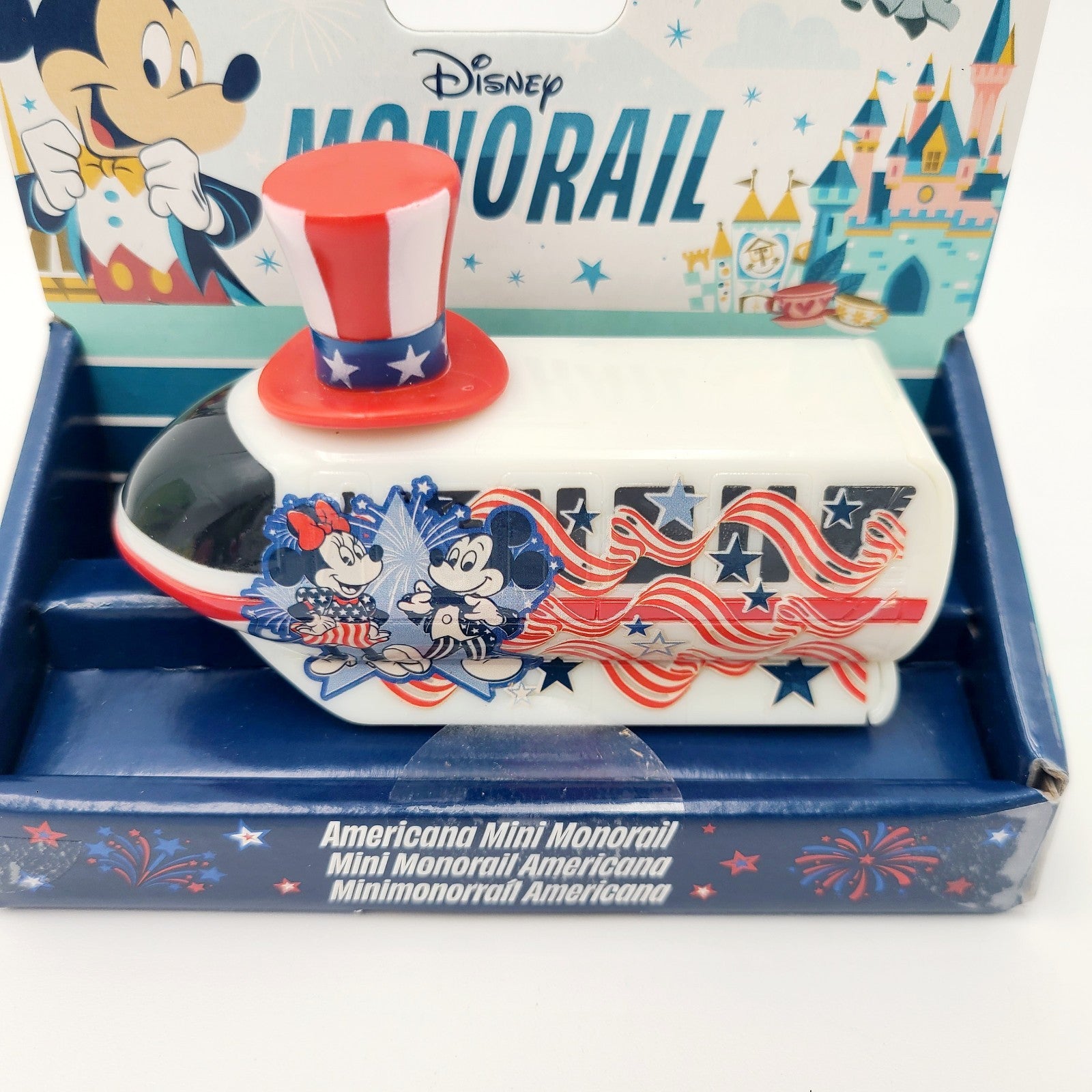 2026 Disney Parks Mickey Minnie Mouse Americana Mini Monorail Uncle Sam Hat USA