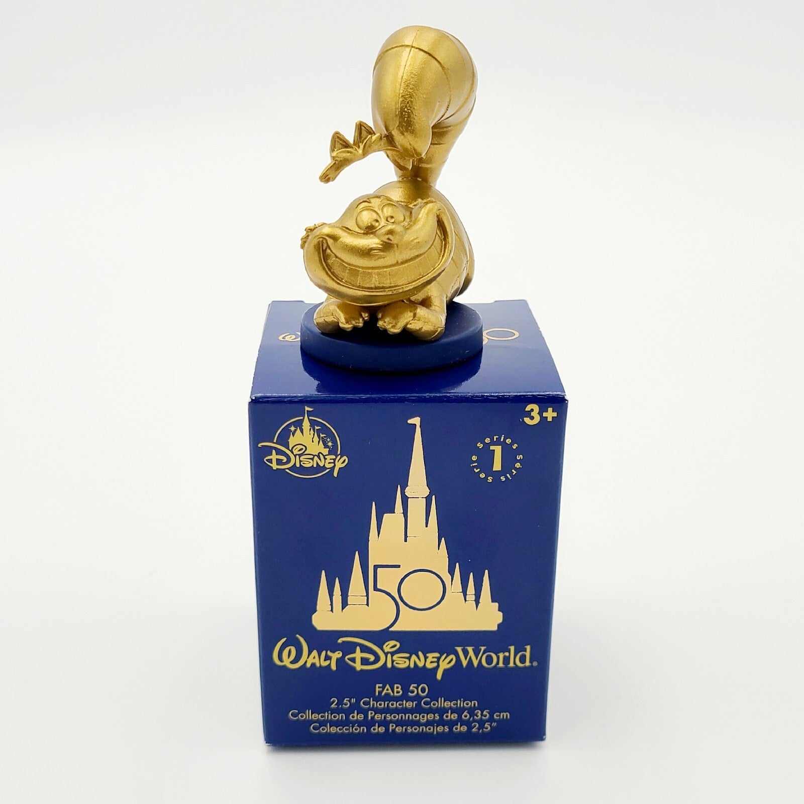 Disney World Park Anniversary Fab 50 Blind Box Gold Figure Cheshire Cat Alice