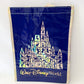 Set Of 2 Walt Disney World 50th Anniversary Clear Plastic Cup Blue Letters + Bag
