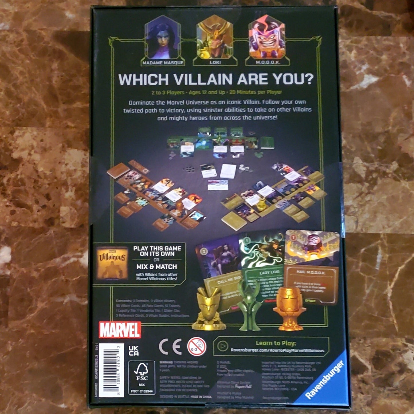 Ravensburger Marvel Villainous: Mischief & Malice Strategy Board Game Ages 10+