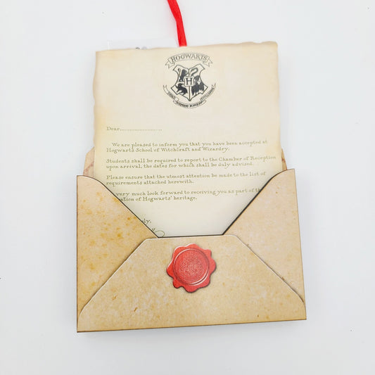 Universal Studios Harry Potter Hogwarts Acceptance Letter Christmas Ornament NWT