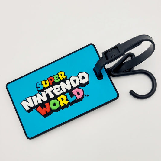 *Blue Luggage Tag* Universal Studios Orlando EPIC Super Nintendo World ID Holder