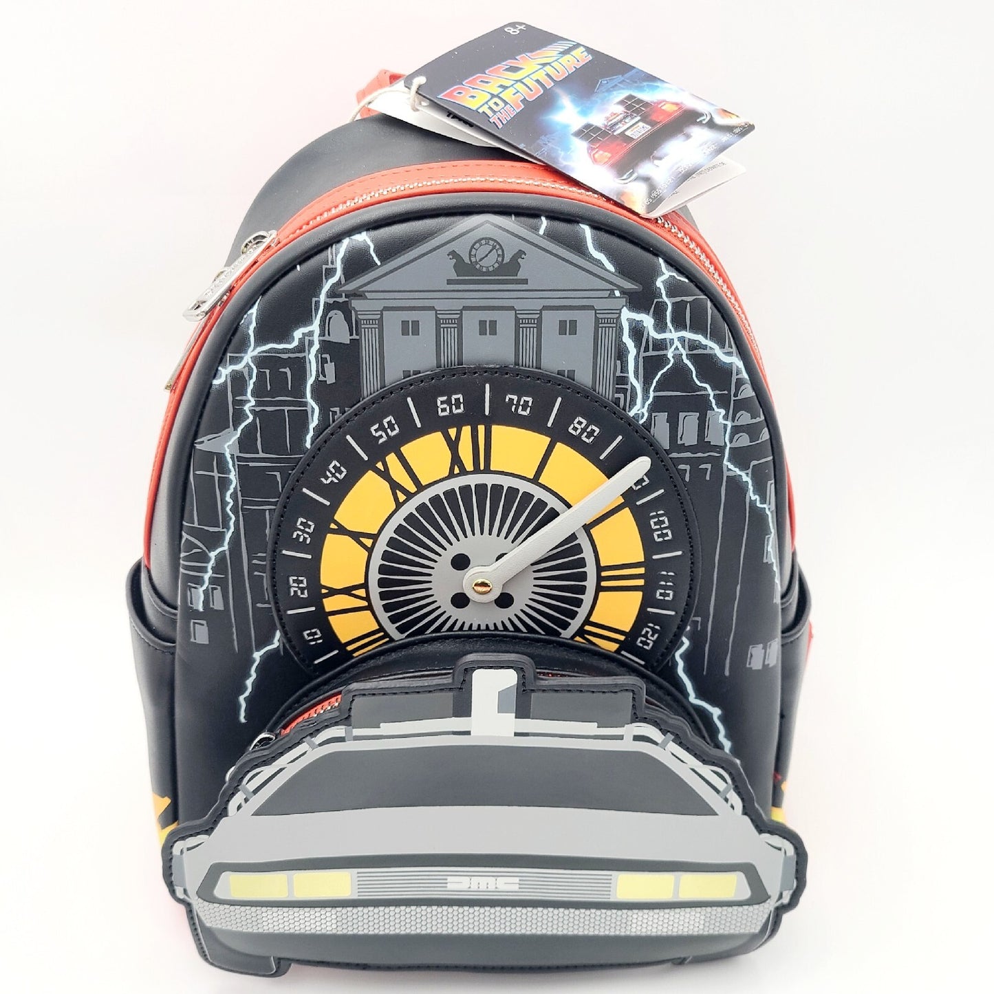 Back To The Future Delorean Speedometer Loungefly Mini Backpack Universal Glows