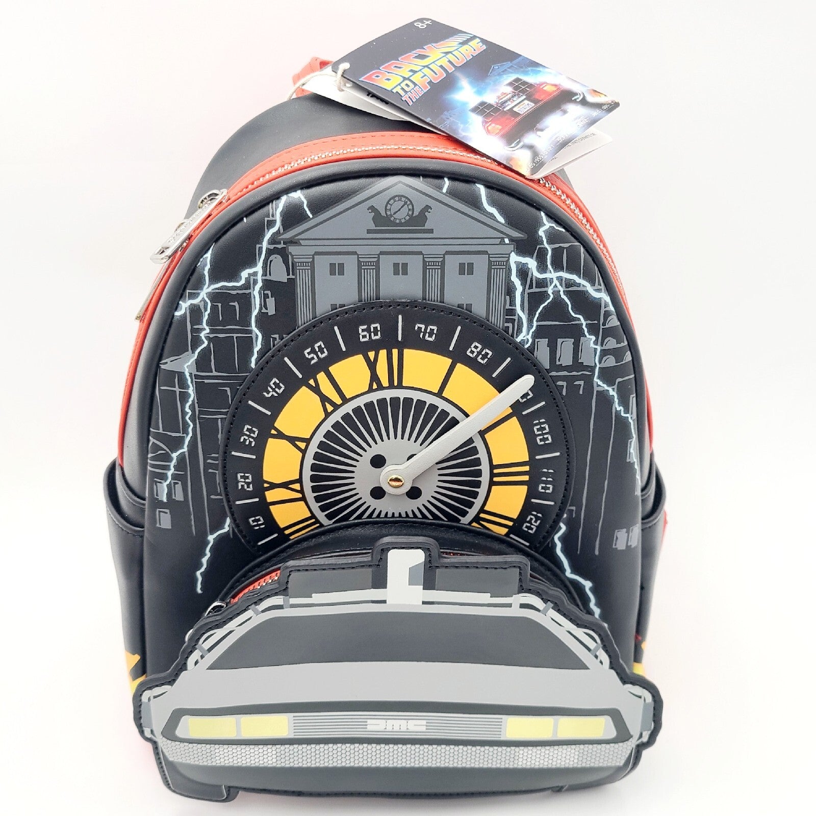 Back To The Future Delorean Speedometer Loungefly Mini Backpack Universal Glows
