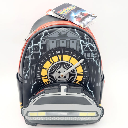 Back To The Future Delorean Speedometer Loungefly Mini Backpack Universal Glows