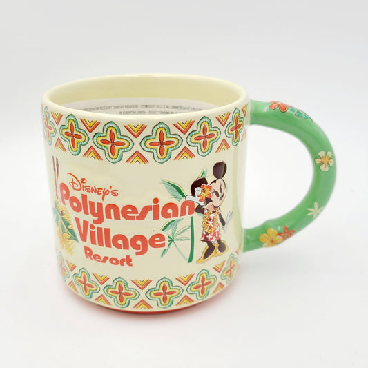 2025 Disney Parks Polynesian Village Resort Minnie Mouse Aloha Tiki Mug Cup NEW