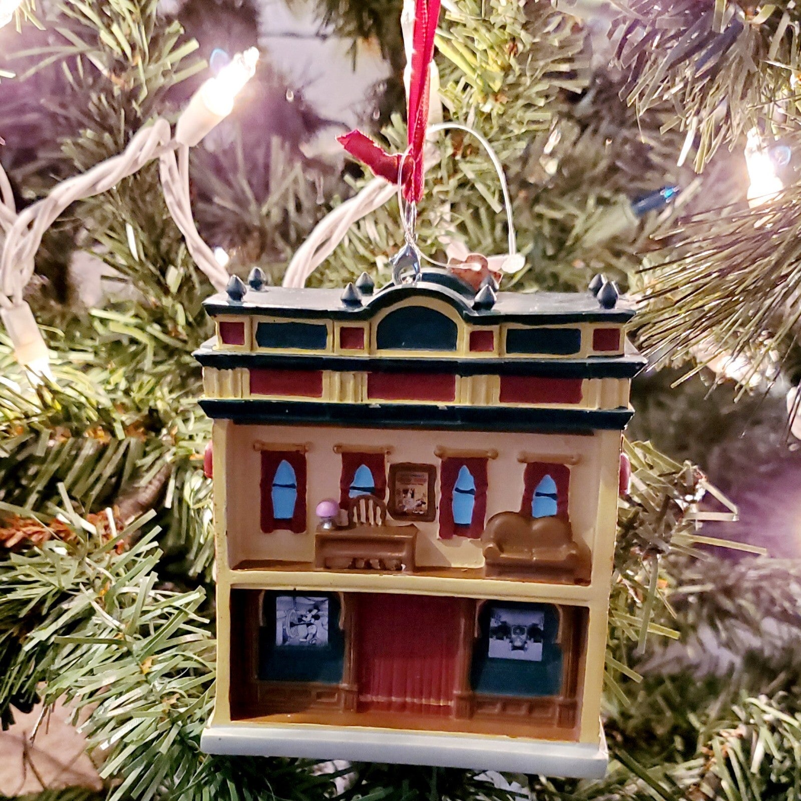 2020 Disney World Parks Main Street Cinema Ornament Miniature Steamboat Willie