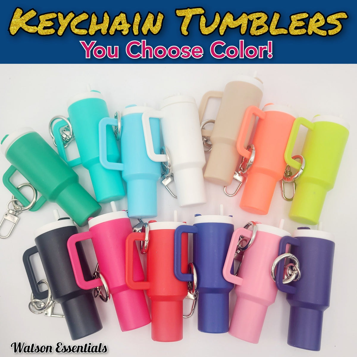 Mini Tumbler Cup Keychain Pendant Lipstick Holder Backpack Charm NEW