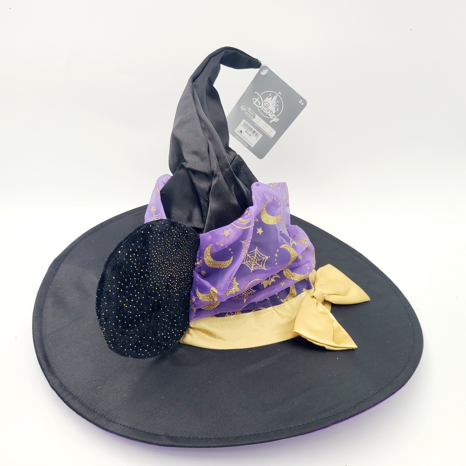 Disney Park KIDS Halloween Costume Minnie Mouse Witch Hat One Size Fits Most NEW