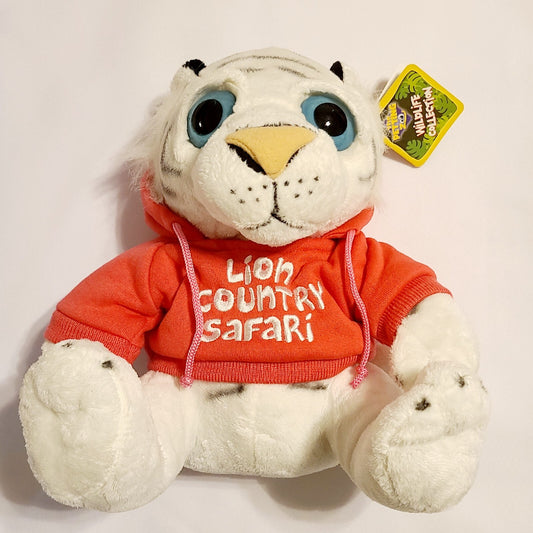 *White Tiger Plush* Petting Zoo Wildlife Stuffed Animal Toy Lion Country Safari 