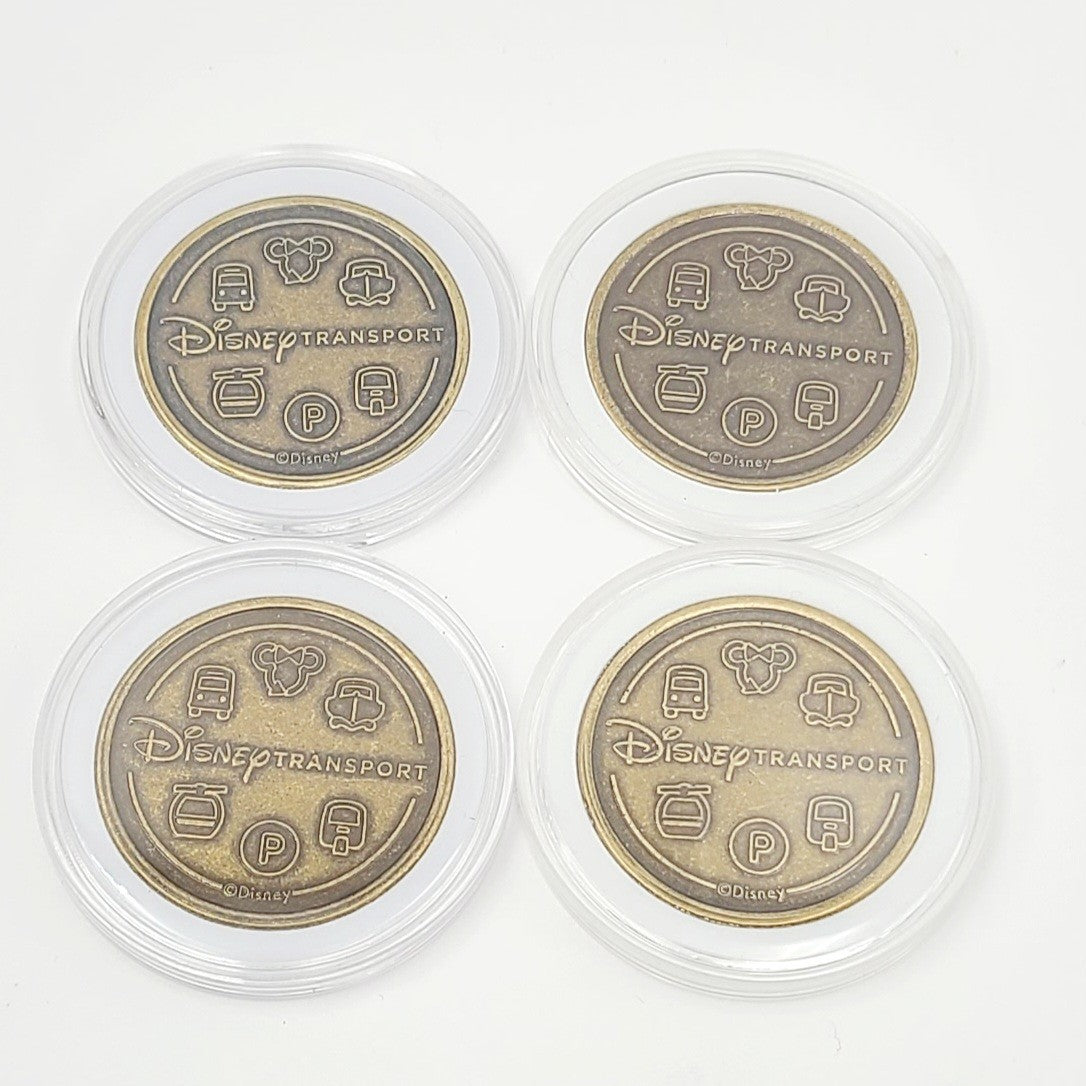 *4 Transportation Coin* 2026 Disney Parks Monorail Collection Set Medallion WDW