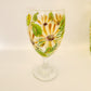 *Hand Painted* Sunflower Glass Glasses Goblets 7" Wine Glass BUY MORE SAVE MORE