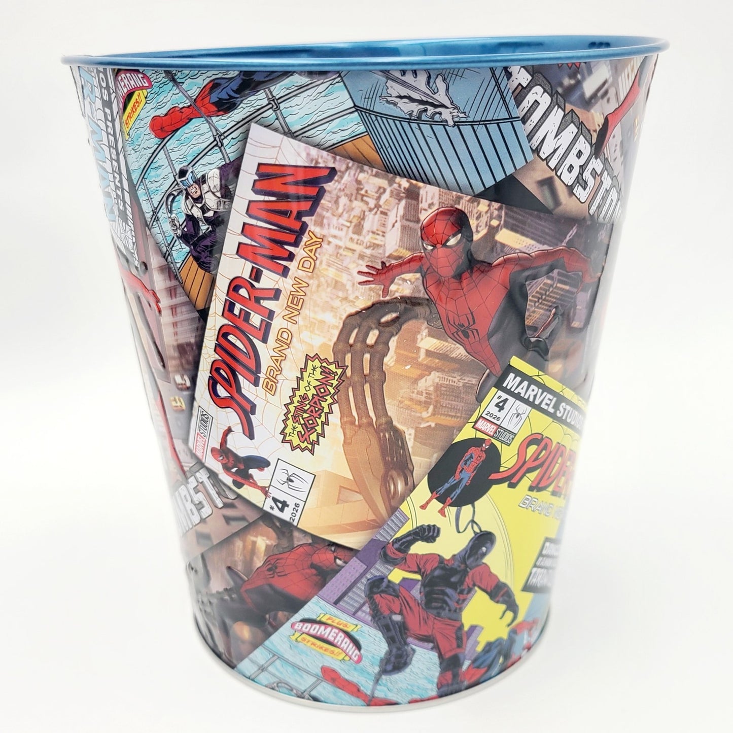 Spider-Man Brand New Day Comic Book Art Tin Popcorn Bucket & Cup Combo Cinemark
