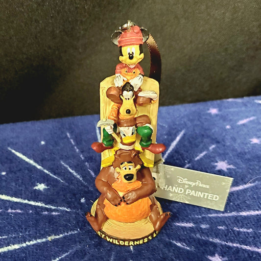 Disney Parks Wilderness Lodge Resort Mickey & Friends Totem Pole Ornament NEW