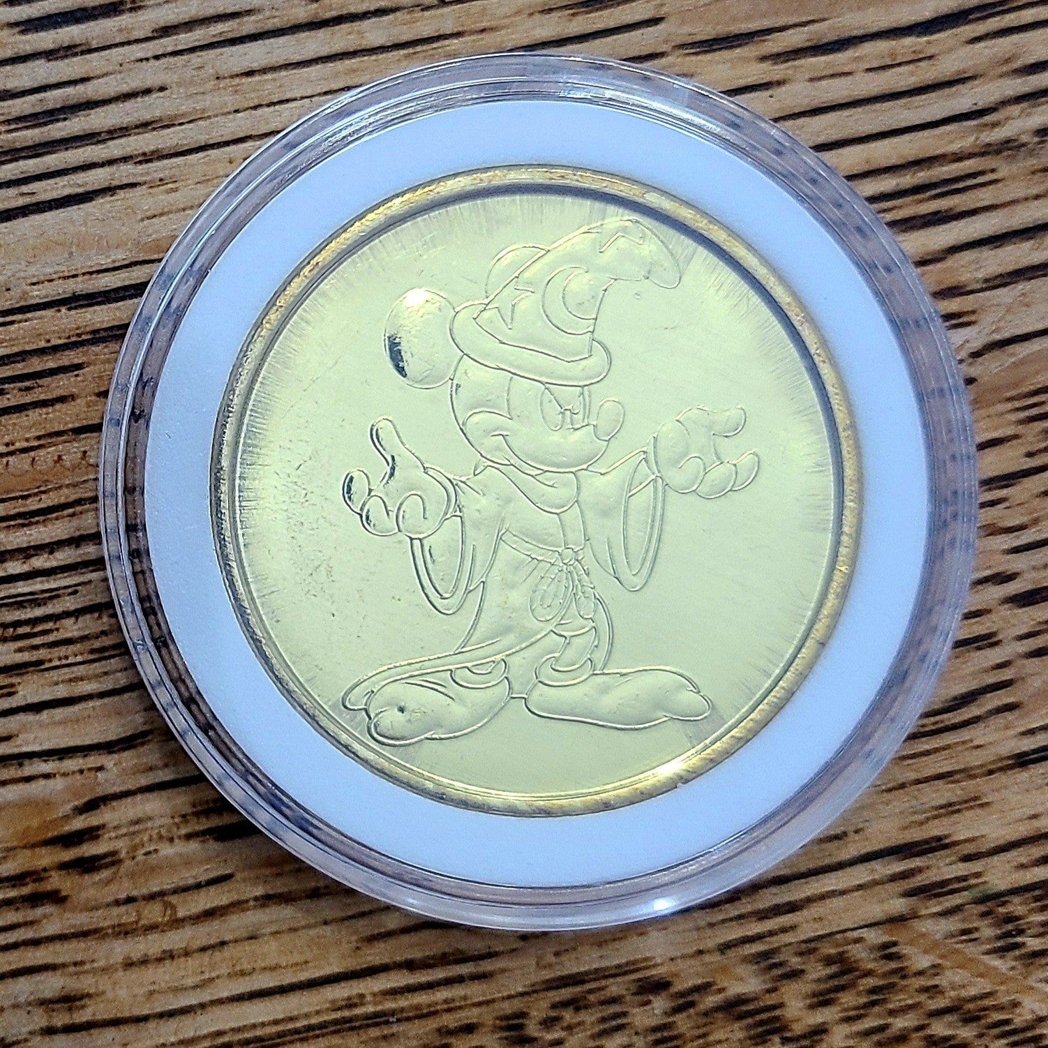 *2024 Sorceror Mickey Coin* Walt Disney World Park Golden Color Metal Medallion