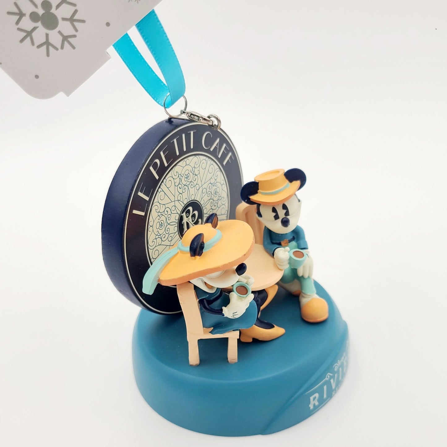 Disney Parks Riviera Resort Mickey & Minnie Tea Time LE Petit Cafe Ornament New