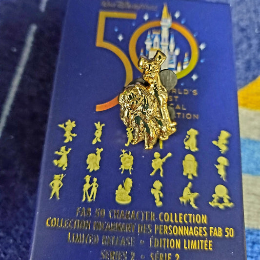 *Lady & Tramp Pin* 2022 Walt Disney World Park 50th Fab 50 Gold Tiny Mystery