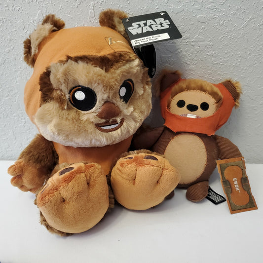 *Ewok Plush Set* Disney Parks Star Wars Wicket Big Feet Foot Toydarian Toymaker 