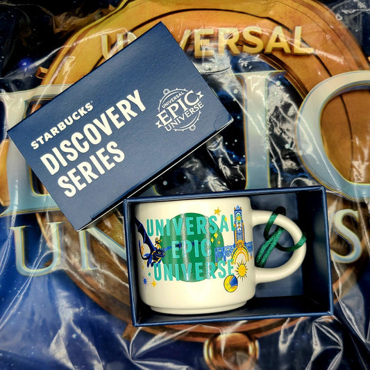 Starbucks Universal Epic Universe Discovery Series Mini 2oz Ornament Mug Cup New