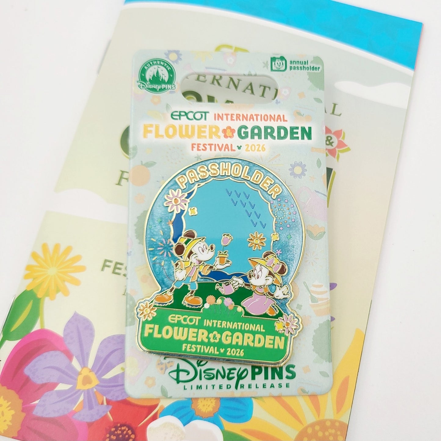 *10 Pin Set* Disney Parks Epcot Flower Garden 2026 Orange Figment Mickey Topiary