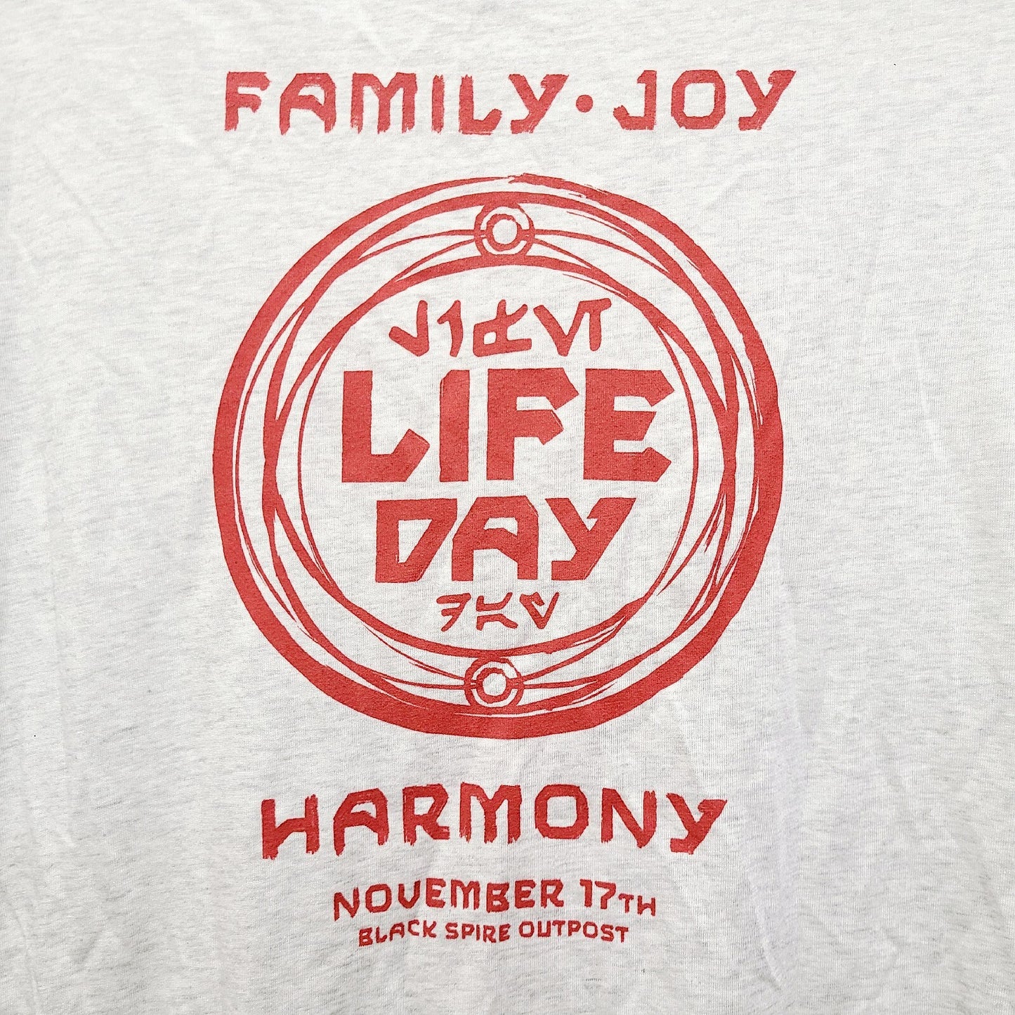 LARGE Woman 2021 Disney Parks Star Wars Family Life Day Harmony Chewbacca Shirt