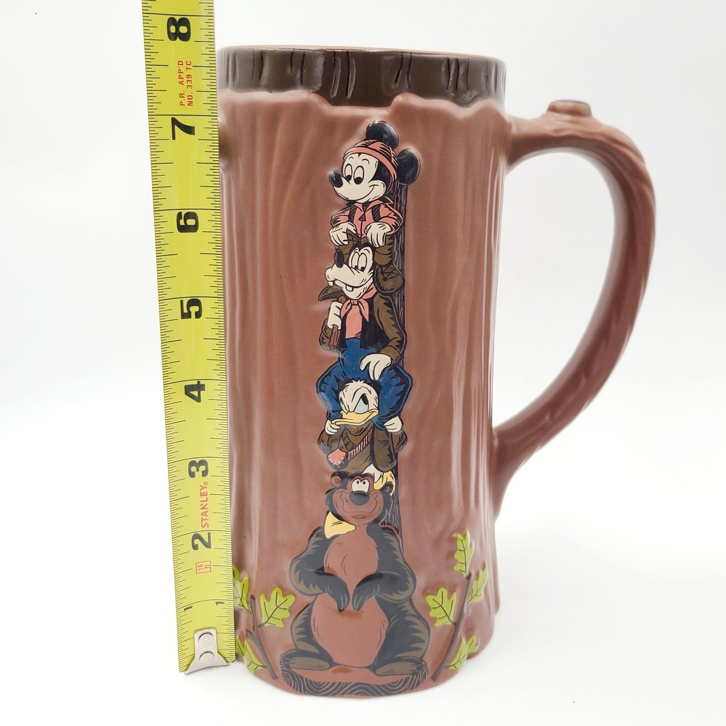 2025 Disney Parks Wilderness Lodge Mickey & Friends Totem Pole Ceramic Mug 35 Oz