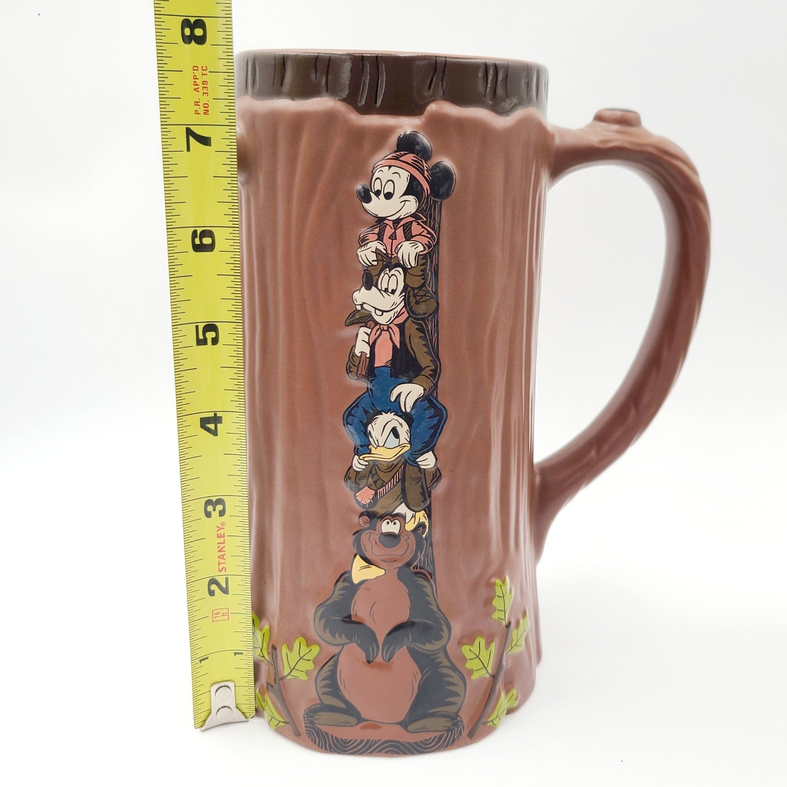 2025 Disney Parks Wilderness Lodge Mickey & Friends Totem Pole Ceramic Mug 35 Oz