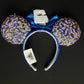 2021 Disney Parks WDW Annual Passholder Blue Sequined Minnie Mouse Bow Ears NEW