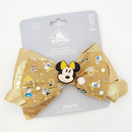 Walt Disney World Parks 50th Anniversary Minnie Mouse Light Up Bow Kids Girl