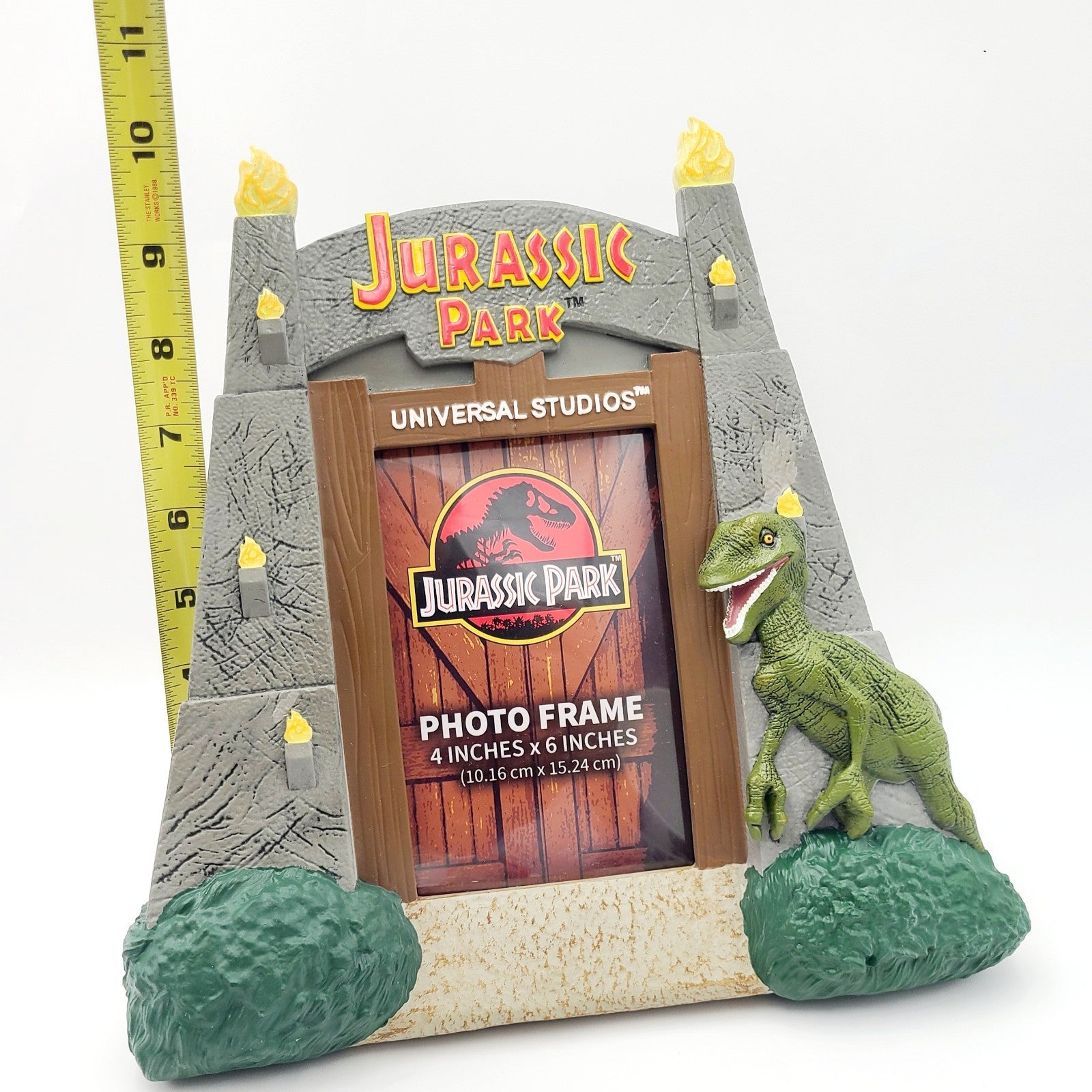 Jurassic Park Picture Photo Frame Gate Figure Dinosaur 4" x 6" Universal Studios