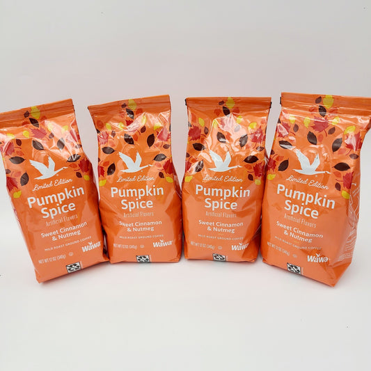 *4 Bags* Wawa 2026 Pumpkin Spice Ground Coffee 12 Oz Fall Halloween Limited Ed