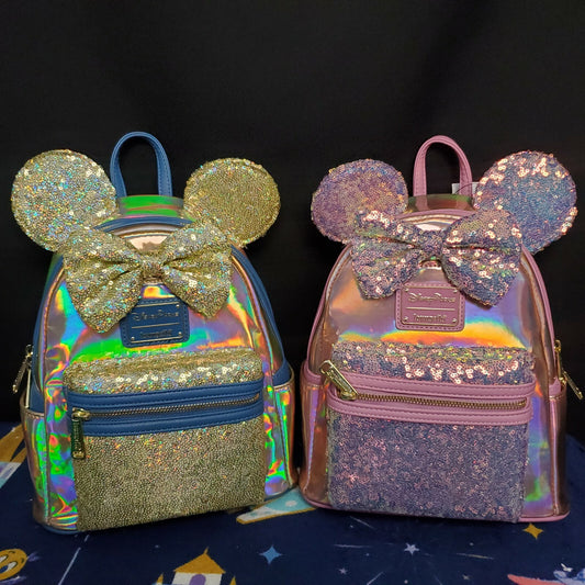 *Backpack Set* Disney Parks 50th Anniversary Iridescent Pink & Blue Loungefly