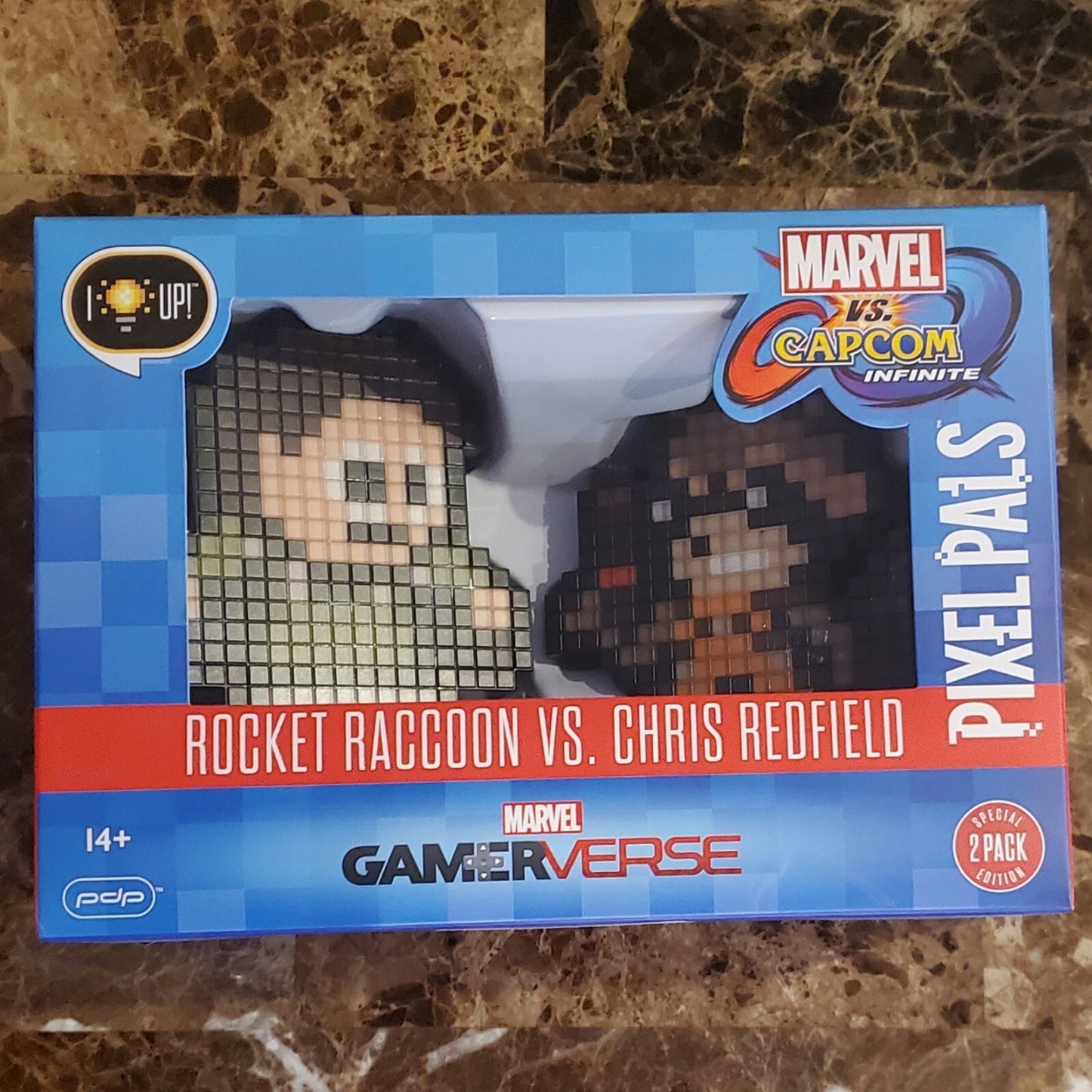 NEW Pixel Pals Marvel vs Capcom Infinite Rocket Raccoon vs. Chris Redfield Gamer