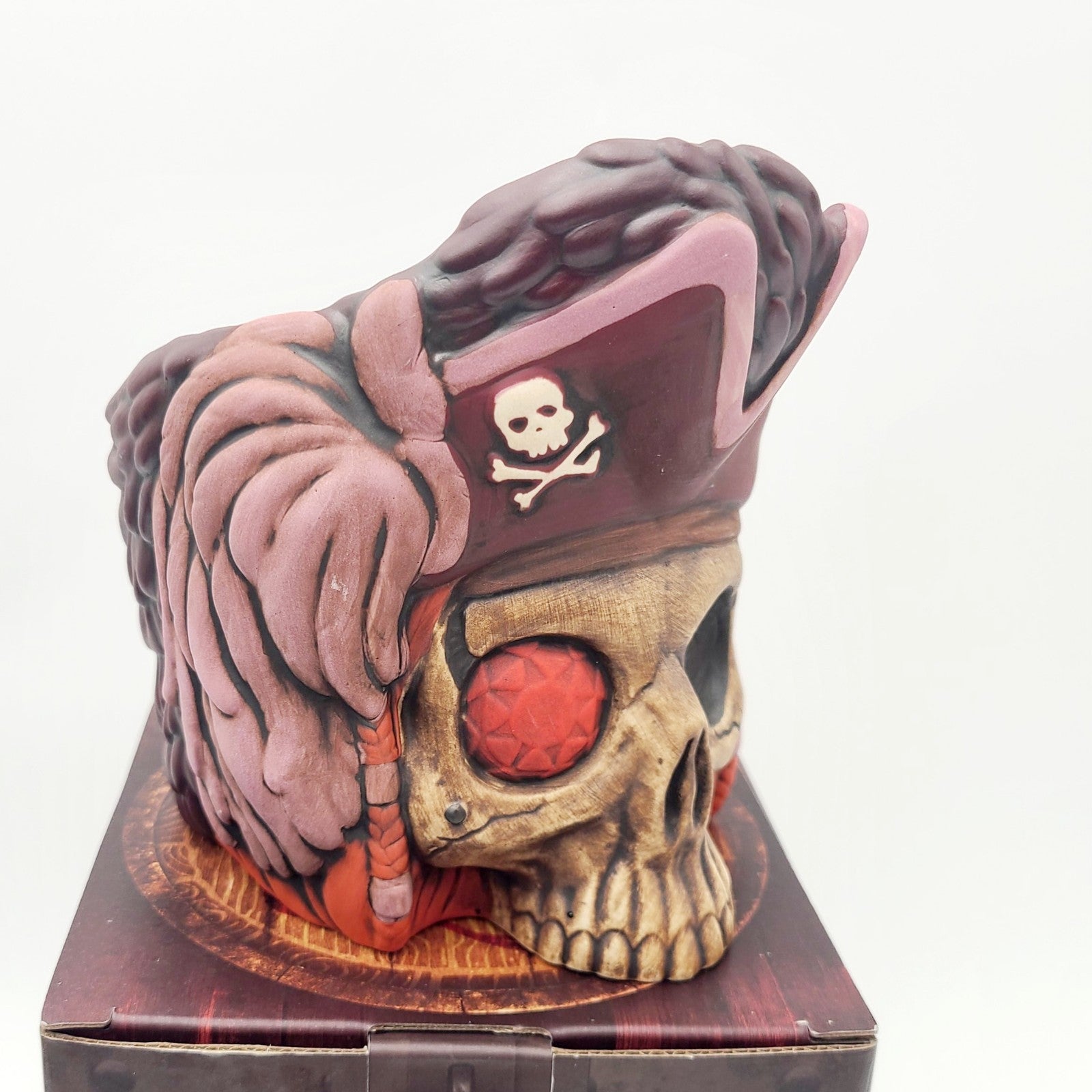 Disney Parks Beak & Barrel Pirate Skull Mug Redd Cup Tiki Pirates Of Caribbean