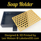 Soap Holder w/ Spout 3D Printed Black & Gold Decor Gift Decoration Lakeland3D