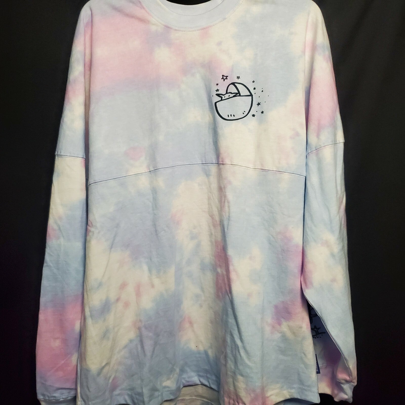 LARGE Disney Parks Star Wars Grogu Tie-Dye Spirit Jersey Mandalorian Baby Yoda