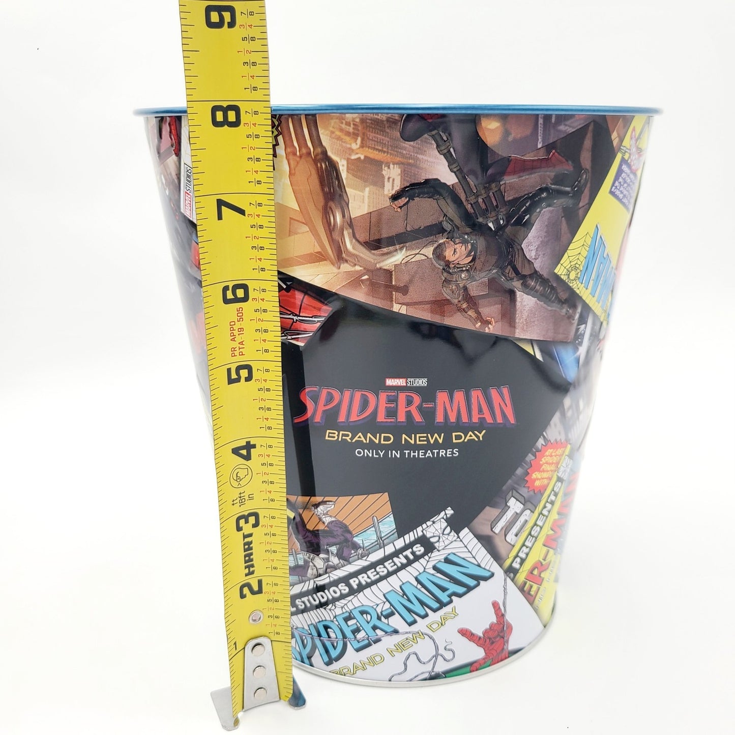 Spider-Man Brand New Day Comic Book Art Tin Popcorn Bucket & Cup Combo Cinemark