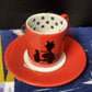 Disney Park EPCOT Italy World Showcase Minnie Ciao Bella Espresso Cup Saucer Set