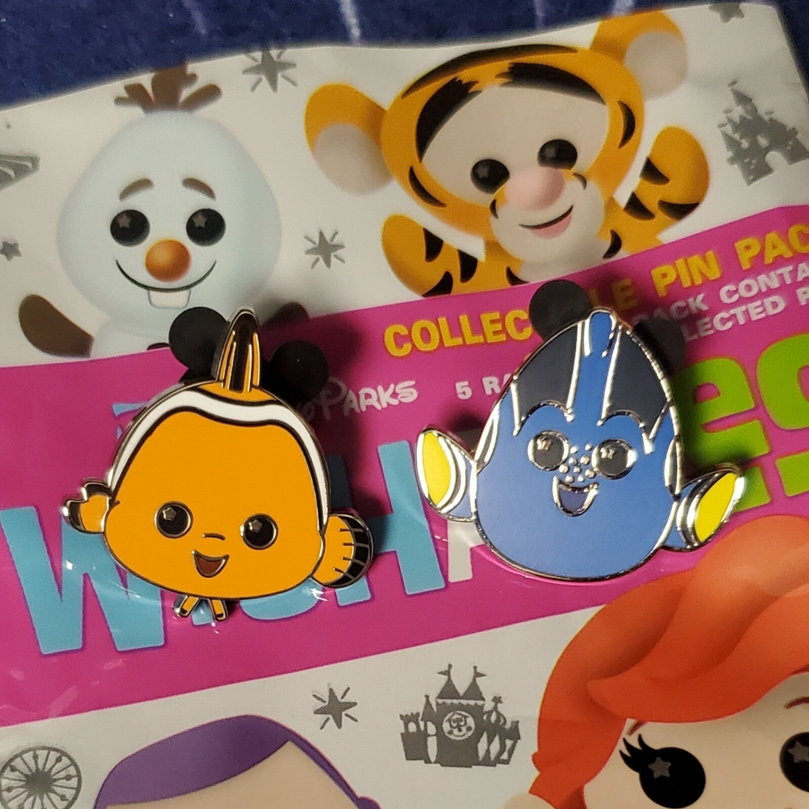 *Finding Nemo & Dory Pins & 50th Coin Set* Disney Parks Collectable Wishables 