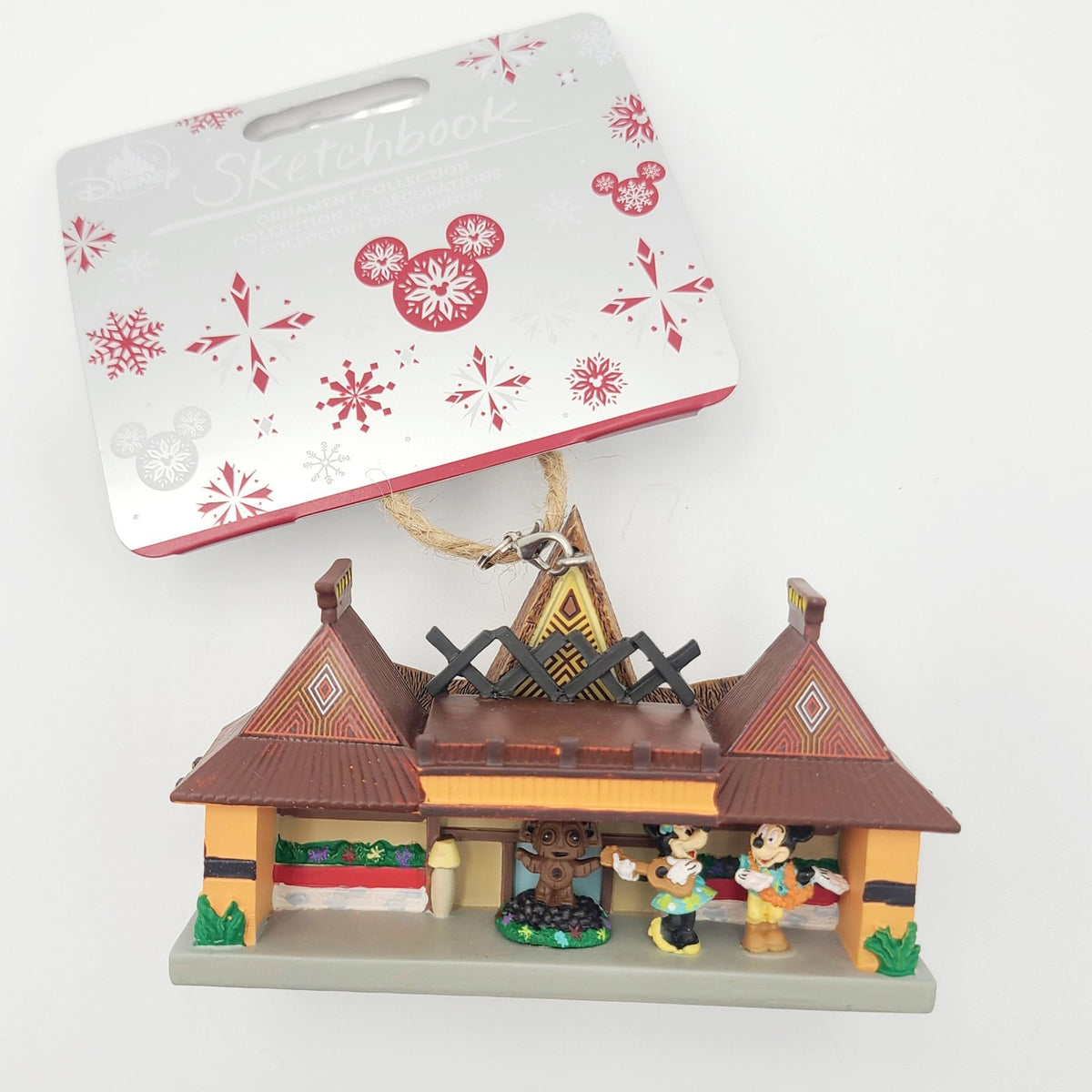 Walt Disney World Parks Polynesian Resort Hotel Christmas Ornament Mickey Minnie