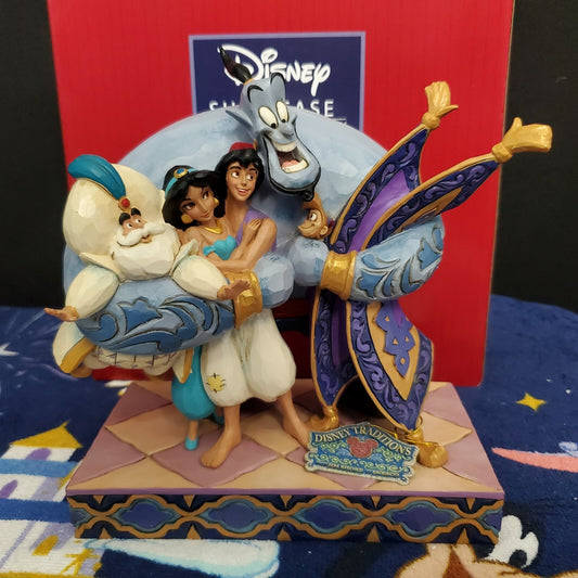 Disney Parks Enesco Jim Shore Traditions Aladdin Group Hug NIB 6005967 Jasmine